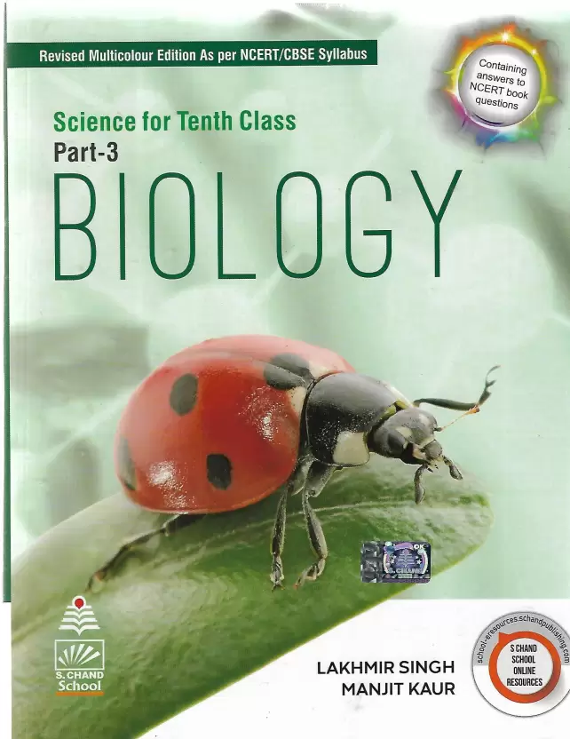 S.Chand Biology Class-10 (Pdf, LAKHMIR SINGH, MANJIT KAUR)-2023 ...